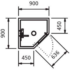 Душевая кабина INR Arc Tugela 90
