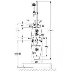 Душевая панель Grohe Aquatower 2000 27019000