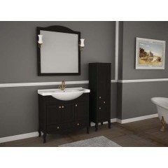 Комплект мебели ASB-Woodline Флоренция 85 чёрный массив ясеня