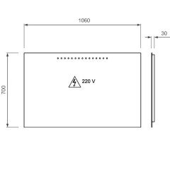 Зеркало Verona Area 106 AR704