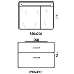 Комплект мебели Edelform Selesta 900