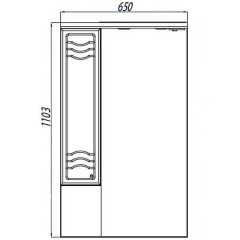 Зеркало-шкаф Акватон Домус 65 L 1A008202DO01L