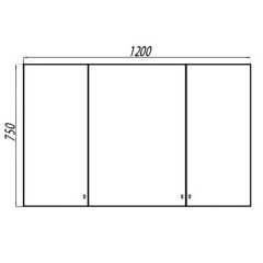 Зеркало-шкаф Акватон Мадрид 120М 1A113402MA010