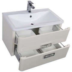 Тумба с раковиной Aquanet Паллада 80 слоновая кость 00175310 + 00175462