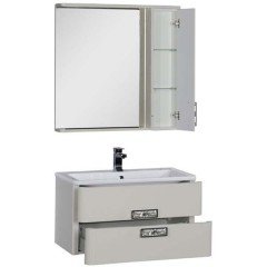 Тумба с раковиной Aquanet Паллада 90 слоновая кость 00175311 + 00174786