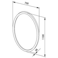 Зеркало Aquanet Опера/Сопрано 70 белый 00169607