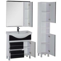 Комплект мебели Aquanet Доминика 80 черный 00171329