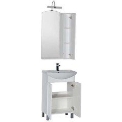 Тумба с раковиной Aquanet Парма 65 белый 00182683 + 00182642