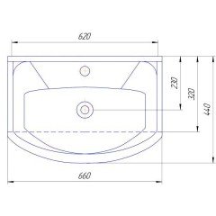 Тумба с раковиной Aquanet Парма 65 белый 00182683 + 00182642