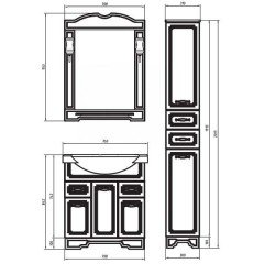 Пенал ASB-Mebel Астра-30 НСВ Декор зебрано