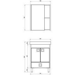 Комплект мебели ASB-Mebel Белла-60 дуб