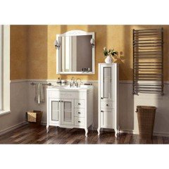 Комплект мебели ASB-Woodline Флоренция квадро 80 белый массив ясеня