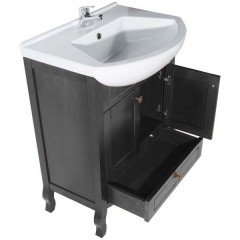 Комплект мебели ASB-Woodline Флоренция 65 чёрный массив ясеня