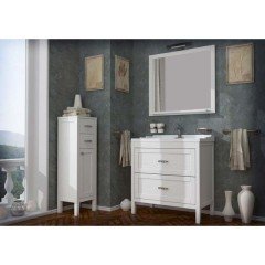 Комплект мебели ASB-Woodline Римини 80 белый массив ясеня