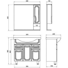 Комплект мебели ASB-Mebel Санремо 85