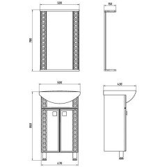 Комплект мебели ASB-Mebel Магнолия Квадро 50