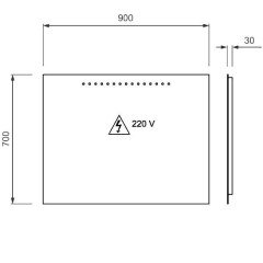 Зеркало Verona Area 90 AR703