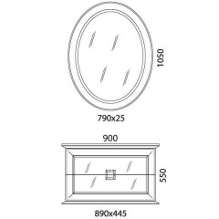 Комплект мебели Edelform Milarita 900
