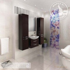 Тумба с раковиной Акватон Ария 65М темно-коричневый 1A1233K0AA430