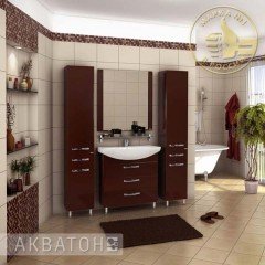 Тумба под раковину Акватон Ария 80Н темно-коричневый 1A141301AA430