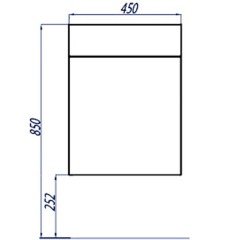 Тумба с раковиной Акватон Эклипс 46 темный эбони 1A1727K0EK560