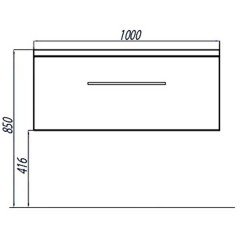 Тумба с раковиной Акватон Мадрид 100М белый 1A1269K0MA010