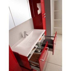 Тумба с раковиной Акватон Мадрид 100М 2 ящика бордо 1A1280K0MA940