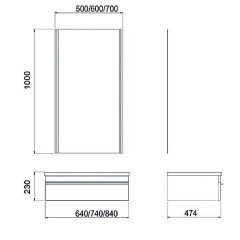 Комплект мебели Aquanet Корвет 65 круглый