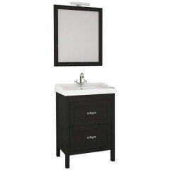 Комплект мебели ASB-Woodline Римини 60 чёрный массив ясеня