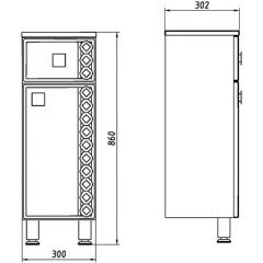 Шкаф ASB-Mebel Магнолия 30 напольный