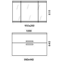 Комплект мебели Edelform Forte 1000