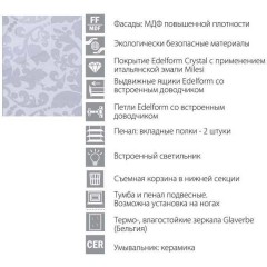 Пенал Edelform Edel 350 белый