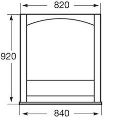 Зеркало Roca America 850 орех ZRU9302793 + ZRU9302810