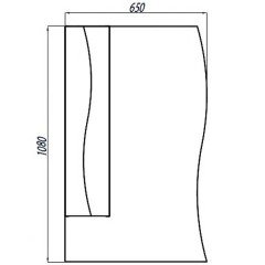 Зеркало-шкаф Акватон Дионис 67 L 1A006002DS01L