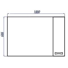 Зеркало-шкаф Акватон Диор 100 белый 1A167902DR01R