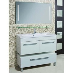 Тумба с раковиной Акватон Мадрид 100М 2 ящика белый 1A1280K0MA010