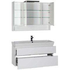 Тумба с раковиной Aquanet Виго 120 белый 00183404 + 00168782