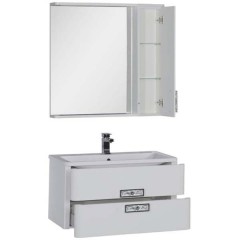 Тумба с раковиной Aquanet Паллада 90 белый 00175312 + 00174786