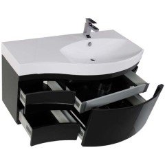 Тумба под раковину Aquanet Опера 115 R черный 00169659