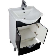 Тумба под раковину Aquanet Асти 55 М черный 00178264