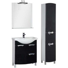 Комплект мебели Aquanet Асти 75 черный 00178431