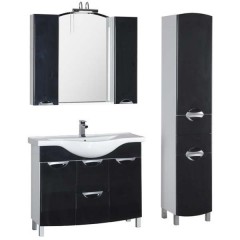 Комплект мебели Aquanet Асти 105 черный 00178434