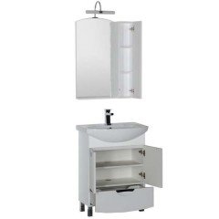 Тумба с раковиной Aquanet Парма 65 белый 00182684 + 00182642