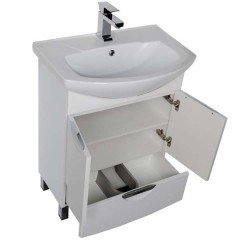 Тумба с раковиной Aquanet Парма 65 белый 00182684 + 00182642