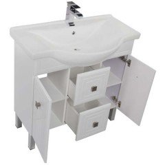 Тумба с раковиной Aquanet Стайл 85 белый 00181502 + 00177620