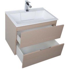 Тумба с раковиной Aquanet Алвита 70 капучино 00183987 + 00182523
