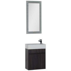 Тумба с раковиной Aquanet Лидс 50 эвкалипт мистери 00182744 + 00182338