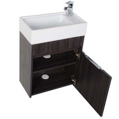 Тумба с раковиной Aquanet Лидс 50 эвкалипт мистери 00182744 + 00182338