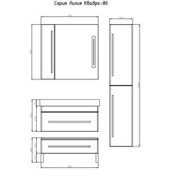 Тумба ASB-Mebel Квадро-80