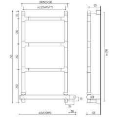 Полотенцесушитель водяной Margaroli Sereno 582-4 (475) BOX